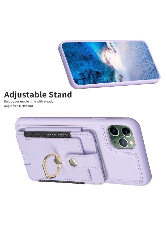 Zaboon Case For iPhone 11 Pro Max BF27 Metal Ring Card Bag Holder Phone Case - Image 5