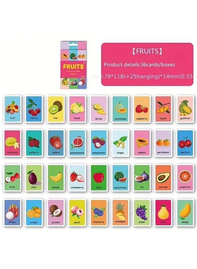 36 قطعة من بطاقات التعلم الملونة للصغار: حيوانات، أرقام، أشكال، أحرف أبجدية - Image 5