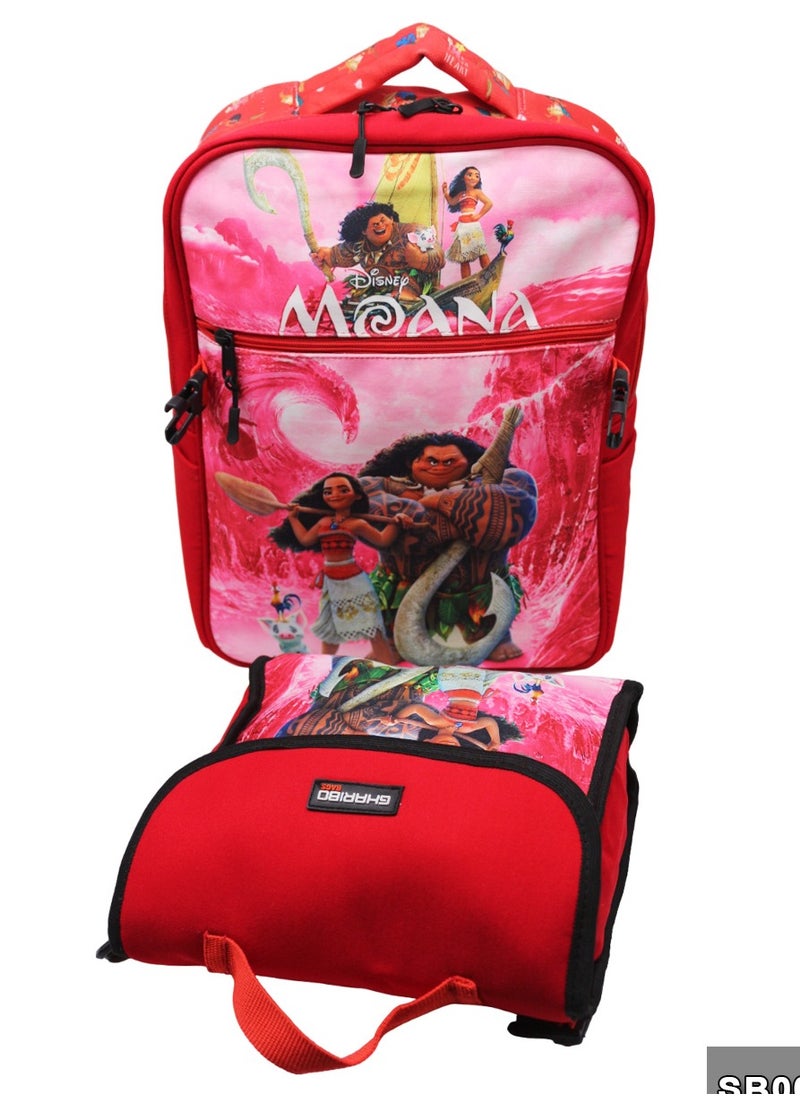 Gharibo Bags School backpack with lunch bag Size 17 model 33 Moana  - Image 1