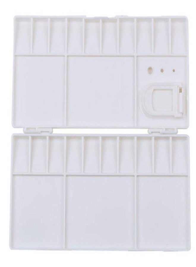GARASANI Folding Paint Trays Box Watercolor Plastic Palettes with 25 Wells, Thumbhole Holders (25-Well) - Image 1