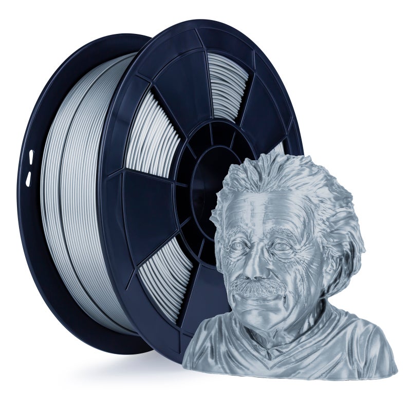 ZIRO SILVER Metal PLA Filament 1.75mm 1kg/2.2lb Spool, - Image 2