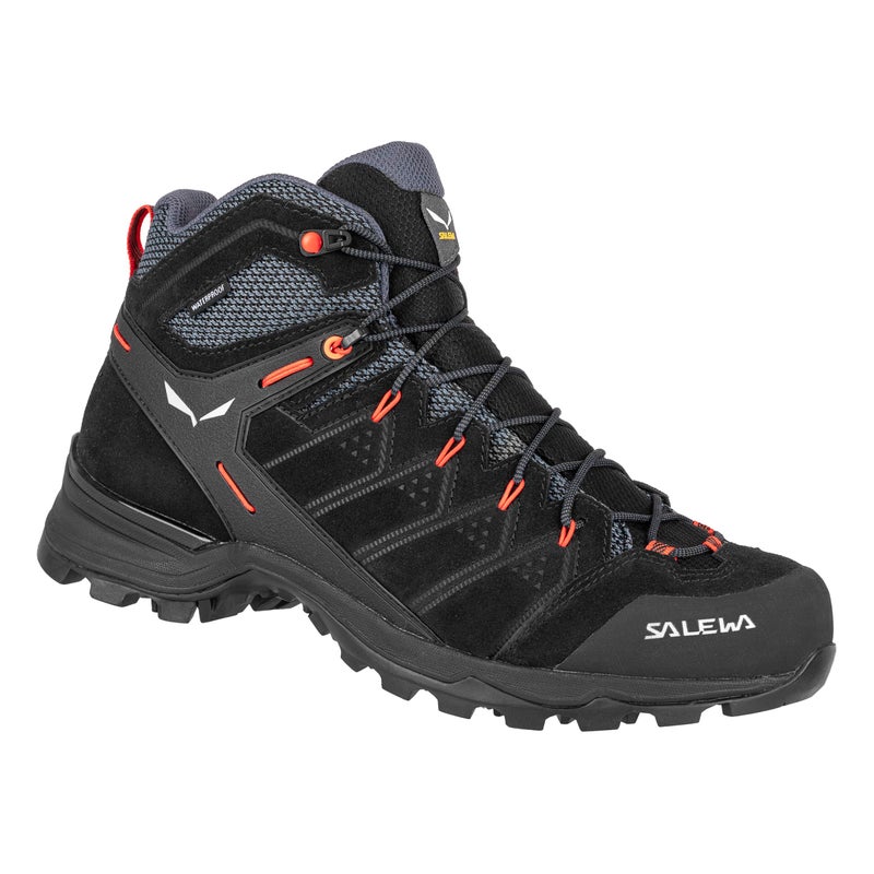 Salewa Mens Alp Mate Mid Waterproof Trekking Hiking Boot Black OutFluo Orange 105