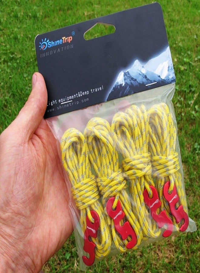 BPNHNA 4pcs 3mm Reflective Guyline with Tent Tensioner Cord Adjuster for Camping Hiking Shelter Shade Canopy Outdoor Activity - Image 5