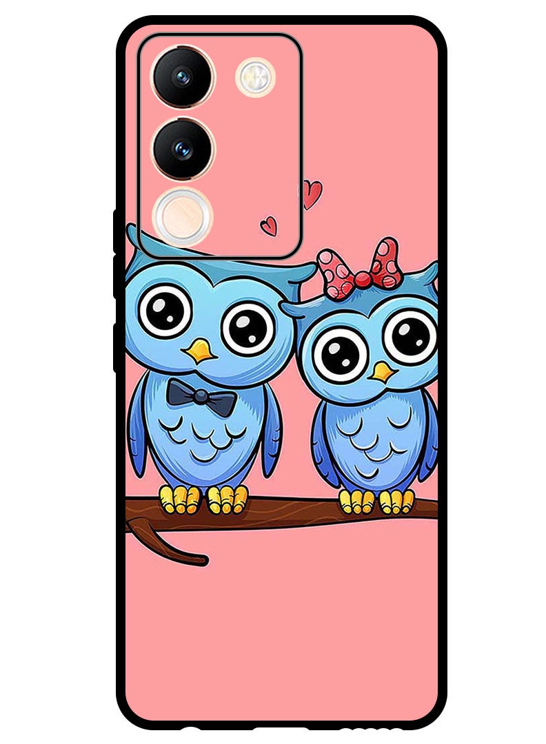 Theodor Protective Case Anti Scratch Shock Proof Bumper Cover For Vivo V29e Love Birds - Image 1