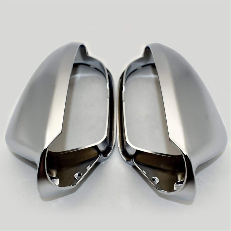 Vuzmode Matte Chrome Car Rearview Mirror Shell Covers - Image 1