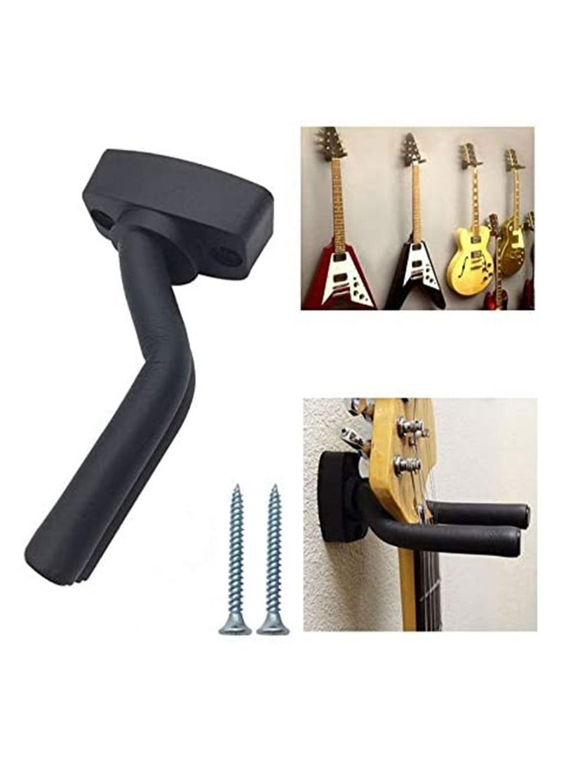 Mike Music Guitar Holders Hooks Stands Hangers Wall Mount Display with Screws Fits All Size Guitars Bass Mandolin Banjo Ukulele (guitar holder 1pack, Black) - Image 5