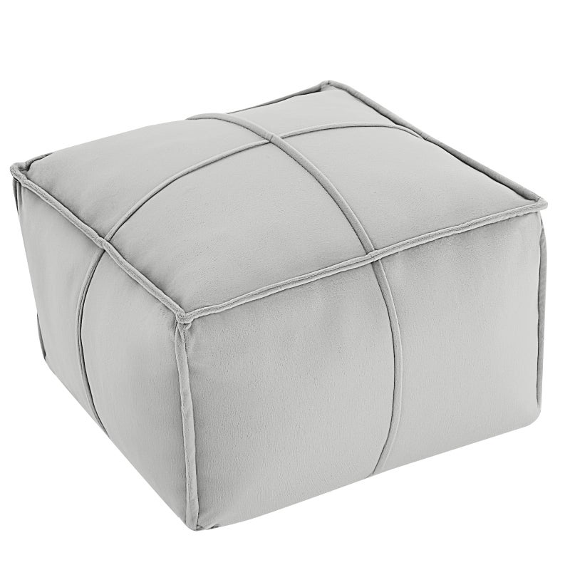 MeMoreCool Stuffed Round Pouf Ottoman Foot Rest, Floor Pouf Foot Stool with Soft Foam Chunk Filling, Small Round Ottoman Footstool Circle Footrest for Living Room - Image 1