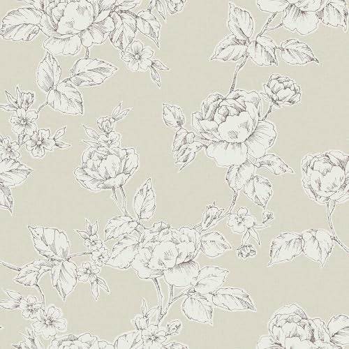 Laura Ashley Pollington Roses Natural Wallpaper - Image 1