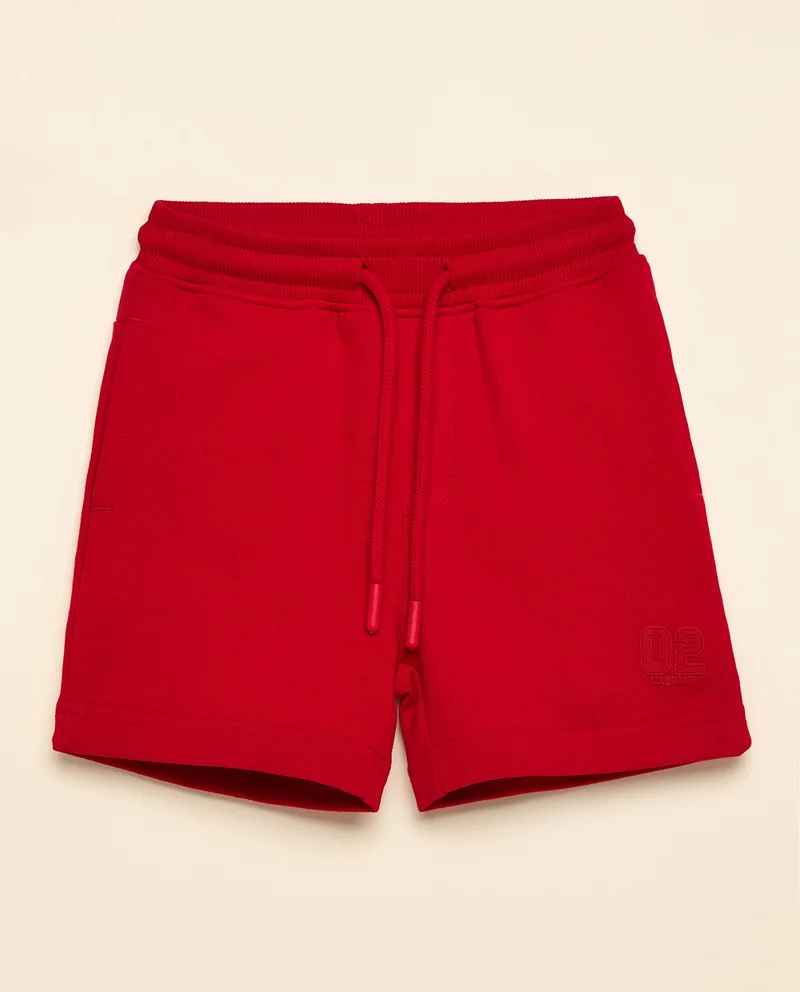 R&B Solid Shorts with Elastic Waist