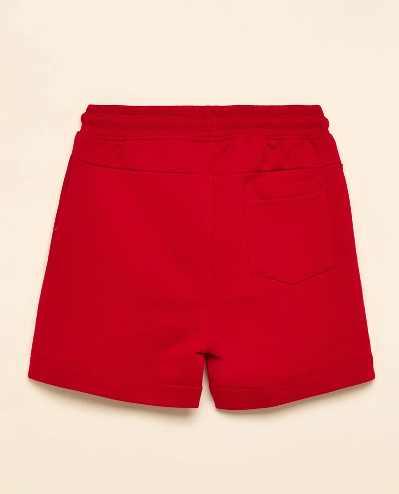 R&B Solid Shorts with Elastic Waist
