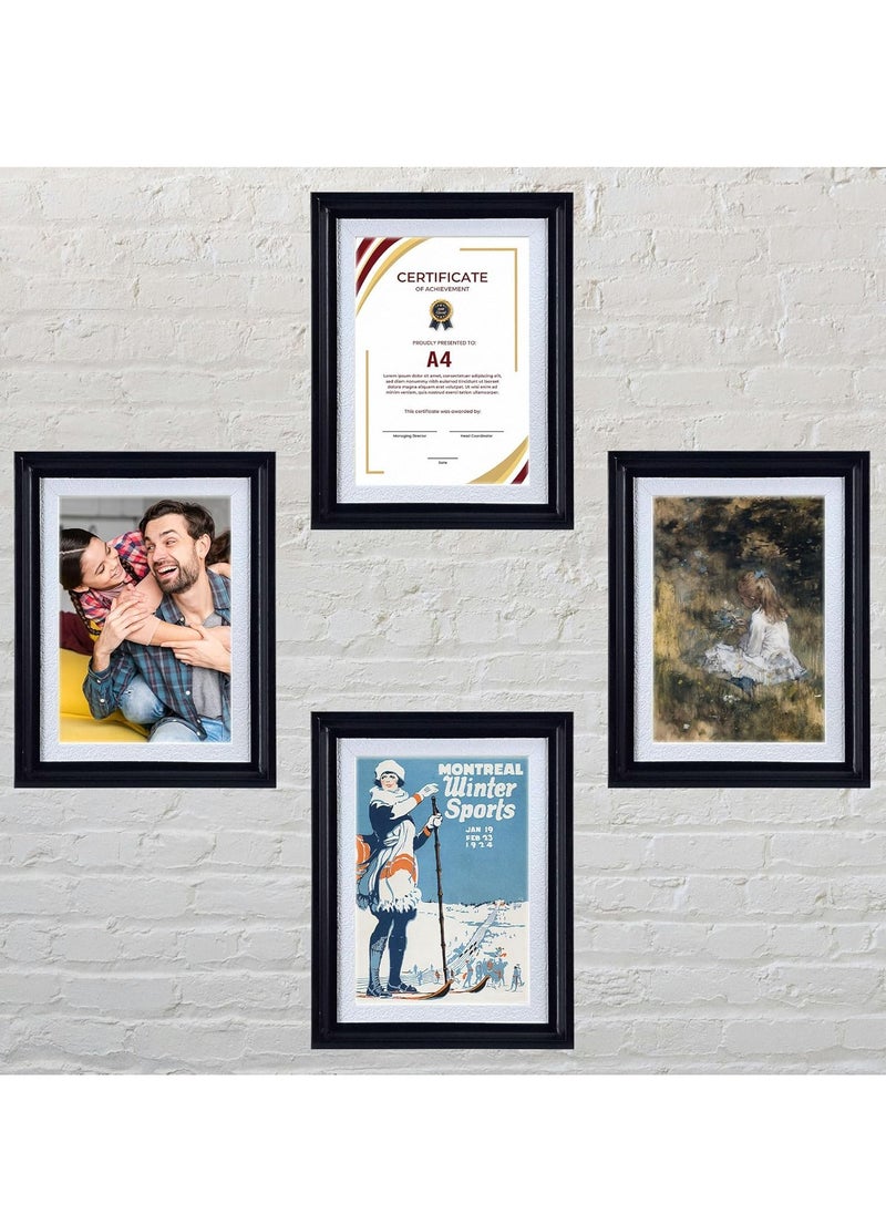 Decorhills Photo Frame Single with Tabletop & Wall Mount Display for 4x6 Inch Photo Size, Ideal Addition to Any Décor Elegant Black Frame, 2-Piece  - Image 2