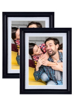 Decorhills Photo Frame Single with Tabletop & Wall Mount Display for 4x6 Inch Photo Size, Ideal Addition to Any Décor Elegant Black Frame, 2-Piece  - Image 1