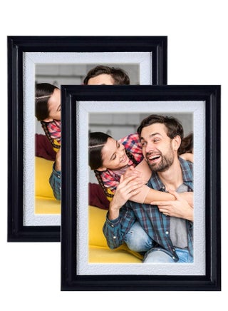 إطار صورة فردي مع شاشة عرض على الطاولة والحائط لحجم الصورة 4 × 6 بوصة، إضافة مثالية لأي ديكور إطار أسود أنيق، قطعتين - pzsku/Z7B98FB5660487224AC8EZ/45/1745513457/5017eec4-67b2-4172-a3d4-db14eec84632