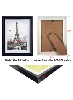 Decorhills Photo Frame Single with Tabletop & Wall Mount Display for 4x6 Inch Photo Size, Ideal Addition to Any Décor Elegant Black Frame, 2-Piece  - Image 3