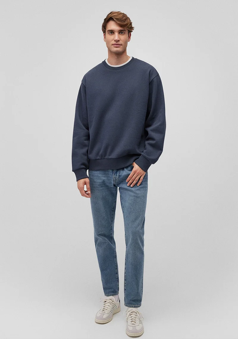 مافي Crew Neck Navy Basic Sweatshirt