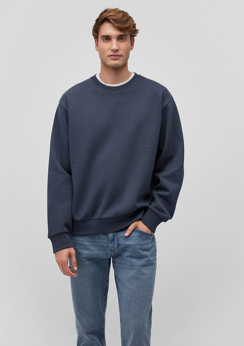 مافي Crew Neck Navy Basic Sweatshirt