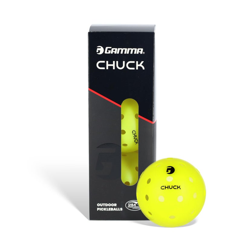 Gamma Chuck Tournament Pickleballs for Outdoor Play Symmetrical 38Hole Design Meets USAPA Standards 3 Pack - Image 2
