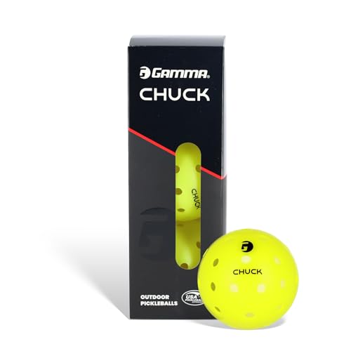 Gamma Chuck Tournament Pickleballs for Outdoor Play Symmetrical 38Hole Design Meets USAPA Standards 3 Pack - Image 1