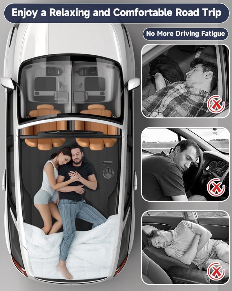 Umbrauto Custom Fit Air Mattress for Tesla Model Y/Juniper, 2026 Upgraded Inflatable Camping Bed for Back Trunk, Soft Flocking Surface+Reinforced Bottom Sleeping Pad w/Pump for Outdoor Travel - Image 5