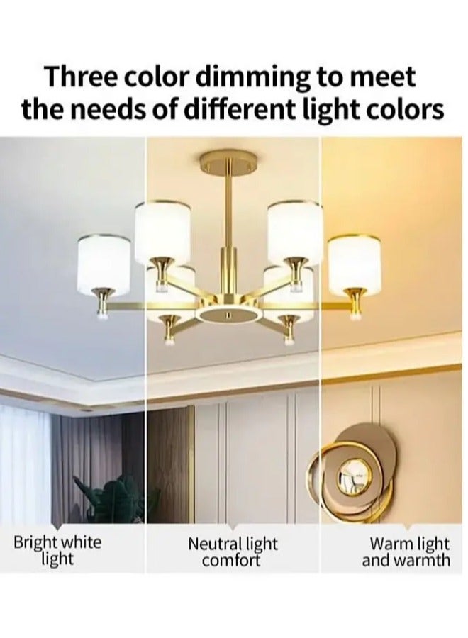 Sumkyle Chandelier Modern Ceiling Lighting 6 Lights Adjustable Industrial Mount Pendant Light Fixture For Kitchen Living Dining Room Bedroom Foyer - Image 4