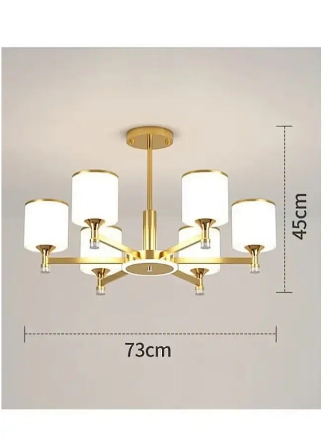 Sumkyle Chandelier Modern Ceiling Lighting 6 Lights Adjustable Industrial Mount Pendant Light Fixture For Kitchen Living Dining Room Bedroom Foyer - Image 5