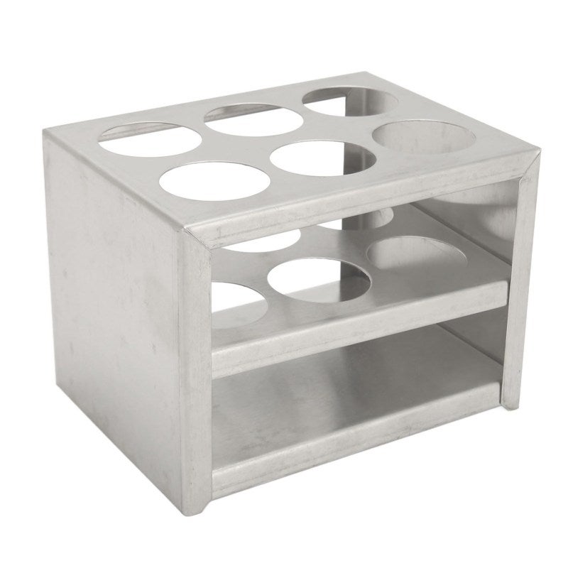 Metal Test Tube Rack: 3 Tiers 6 Holes 30mm Diameter 304 Stainless Steel - Sturdy Impact Resistant Centrifuge Tube Holder for Laboratory School Scientific Experiments Plant Propagation Cooking Spices S - Image 4