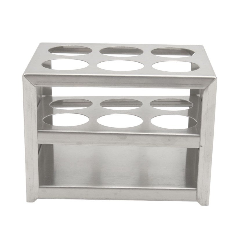 Metal Test Tube Rack: 3 Tiers 6 Holes 30mm Diameter 304 Stainless Steel - Sturdy Impact Resistant Centrifuge Tube Holder for Laboratory School Scientific Experiments Plant Propagation Cooking Spices S - Image 1