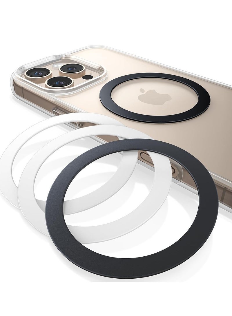 ELTRAZONE Mag Safe Sticker Ring – 4 Pack Powerful Metal Rings Compatible with Wireless Charger Cases for iPhone 16/15/14/13/12/11/X Series, Samsung Galaxy, Android Phones – Strong Magnetic Adhesive for Perfect MagSafe Alignment and Fast Charging - Image 1