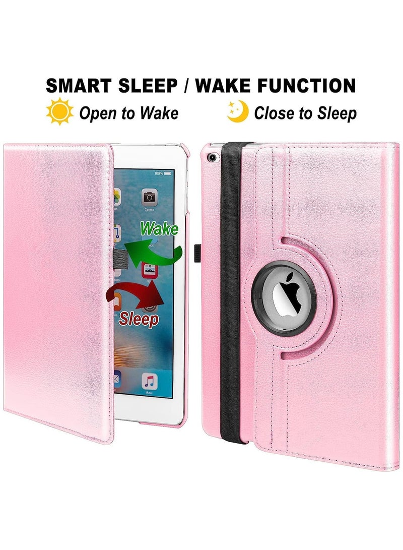 Ipad Case Fit iPad 9.7-2018/2017/iPad Air 2/iPad Air - 360 Degree Rotating Case Cover for iPad 9.7'' (5th Generation, 6th Gen) / iPad Air 2 / iPad Air with Auto Sleep Wake - Pink - Image 2