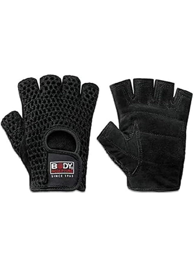 BODY SCULPTURE Body Sculpture leather weight lifting gloves, size M 