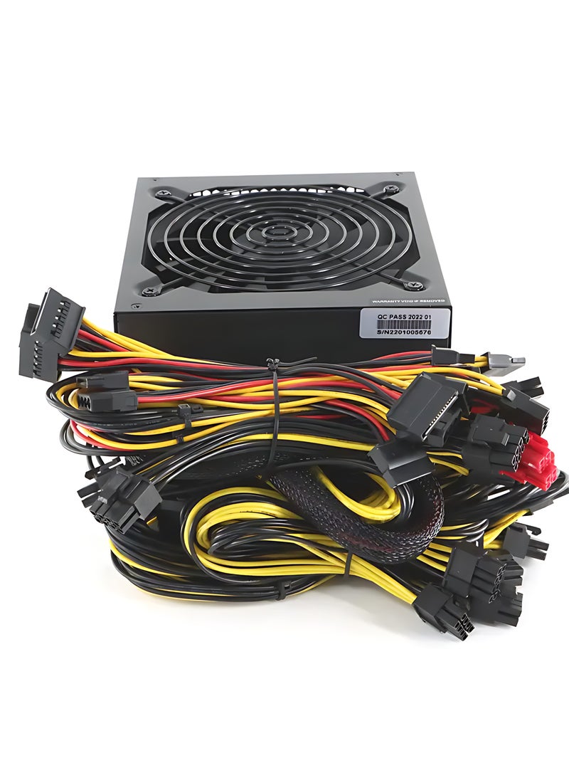 Generic - Mining Power Supply 2200W Power Supply for Mining 8 Graphics cards for Mining and Gaming Psu - Image 1