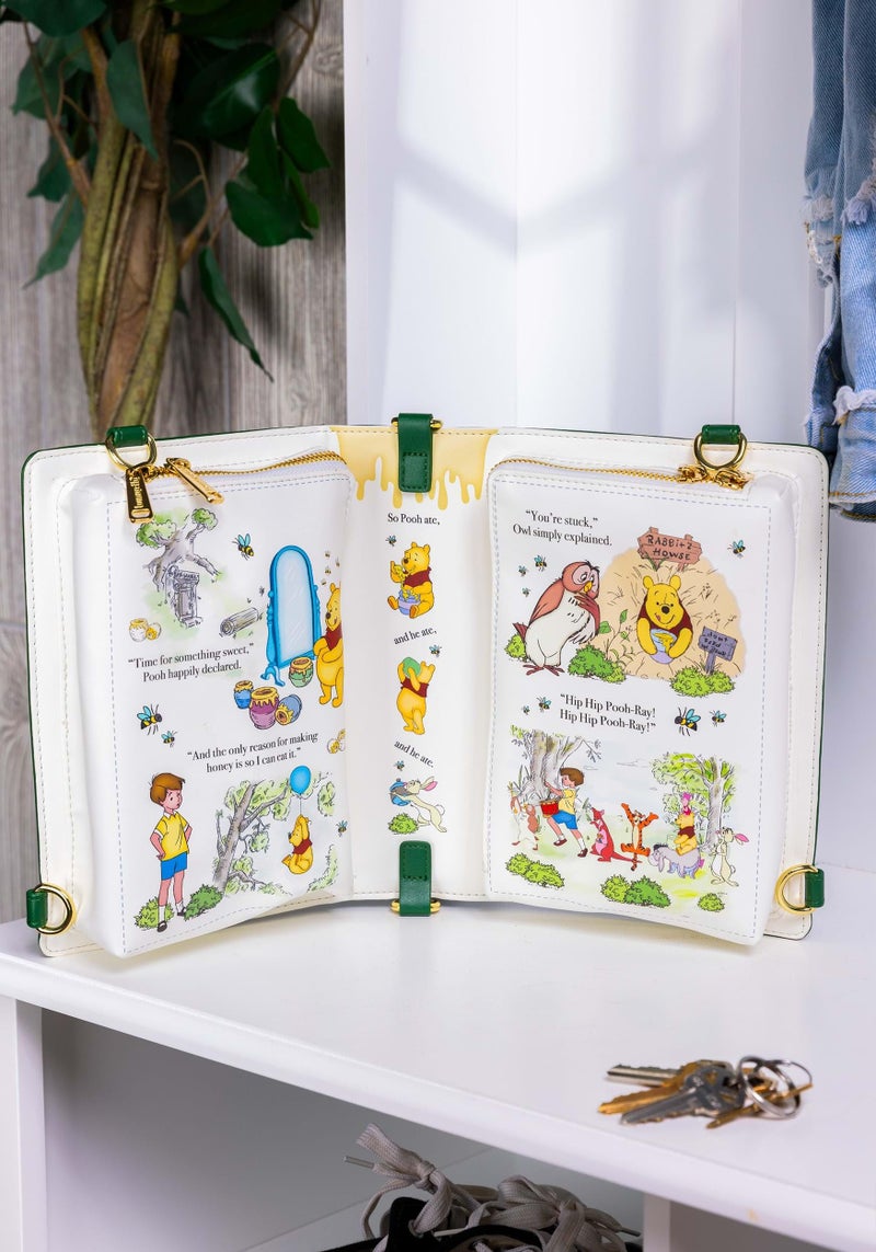 Loungefly Disney Winnie the Pooh Classic Book Convertible Crossbody Purse Standard - Image 3