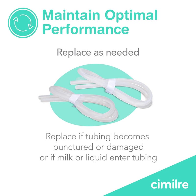 Cimilre Tubing Breast Pump Tubing Connects Cimilre Breast Pump Motor to Cimilre Collection Kit Replacement Tubing for Single or Double Pumping Set of 2 - Image 3