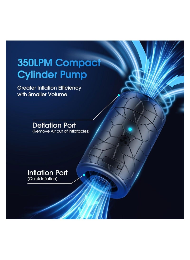 Mini Electric Air Pump for Inflatables, 4500Pa Portable Air Mattress Pump, Speed Air Pump for Inflatable, Rechargeable Air Pump for Pool Floats, Sleeping Pads, Swimming Rings, Vacuum Storage Bags