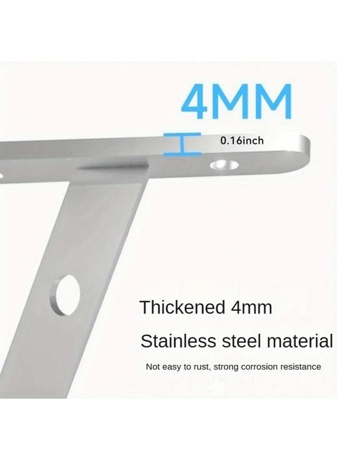 7.87 Inch Heavy Duty Stainless Steel L Shaped Bracket with Screws Wall Mounted Shelf Support - Image 5