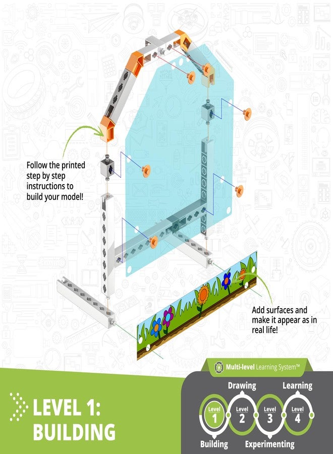 Engino STEAM Labs, How Greenhouses Work, STEAM Toys for Ages 8+, Building Kit, Learning & Education Toys, Art Activities for Girls & Boys, Play & Learn Science - Image 4