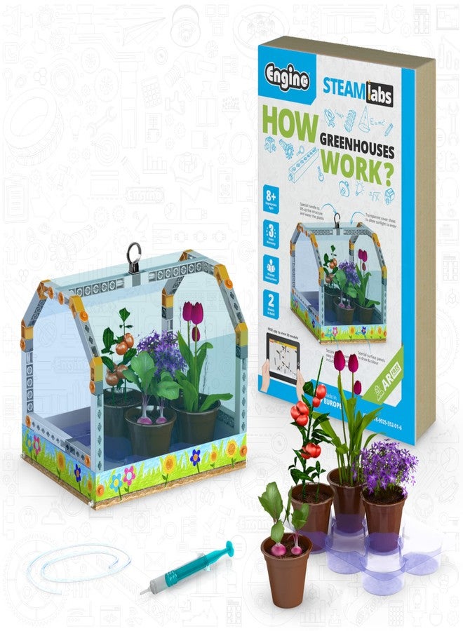 Engino STEAM Labs, How Greenhouses Work, STEAM Toys for Ages 8+, Building Kit, Learning & Education Toys, Art Activities for Girls & Boys, Play & Learn Science - Image 1