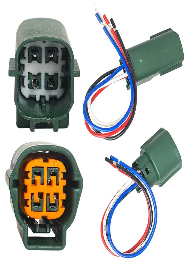 AUOSTMO 1pcs Male and 1pcs Female 4-Pin 4-Way Connector Plug for O2 Sensor Pigtail Cable - Compatible with Nissan, Infiniti, Renault, Dacia, Alpine, Mercedes-Benz, Smart RS04FG - Image 1