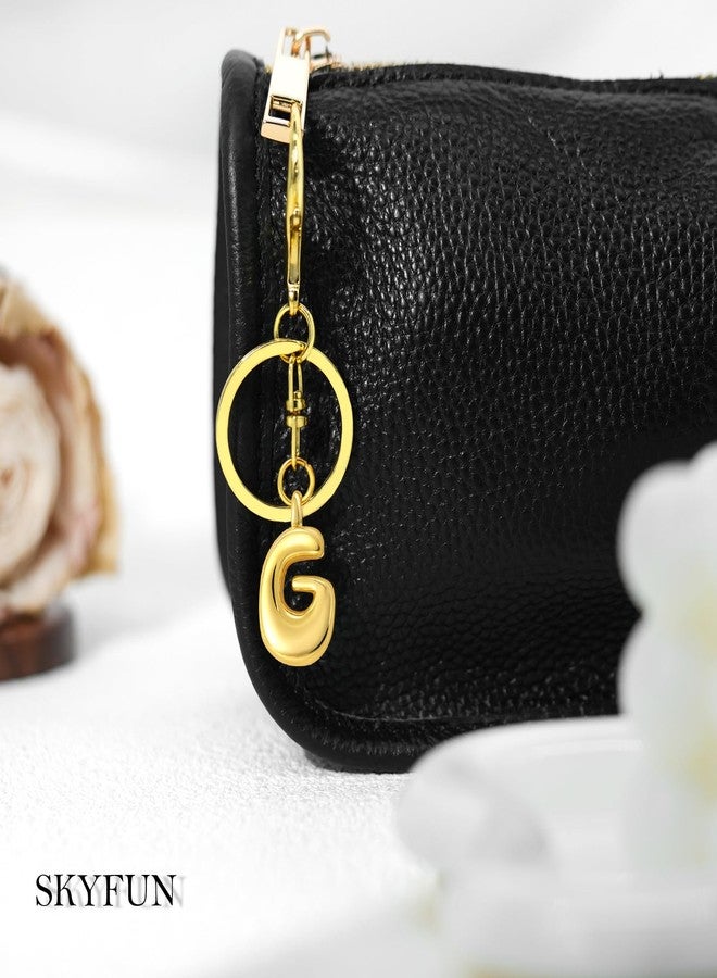 سكاي فن سلسلة مفاتيح ذهبية بحرف من SKYFUN للنساء، سلسلة مفاتيح صغيرة لطيفة بحرف A، إكسسوارات للحقائب والمحافظ وحقائب الظهر، ذهبي - Image 3