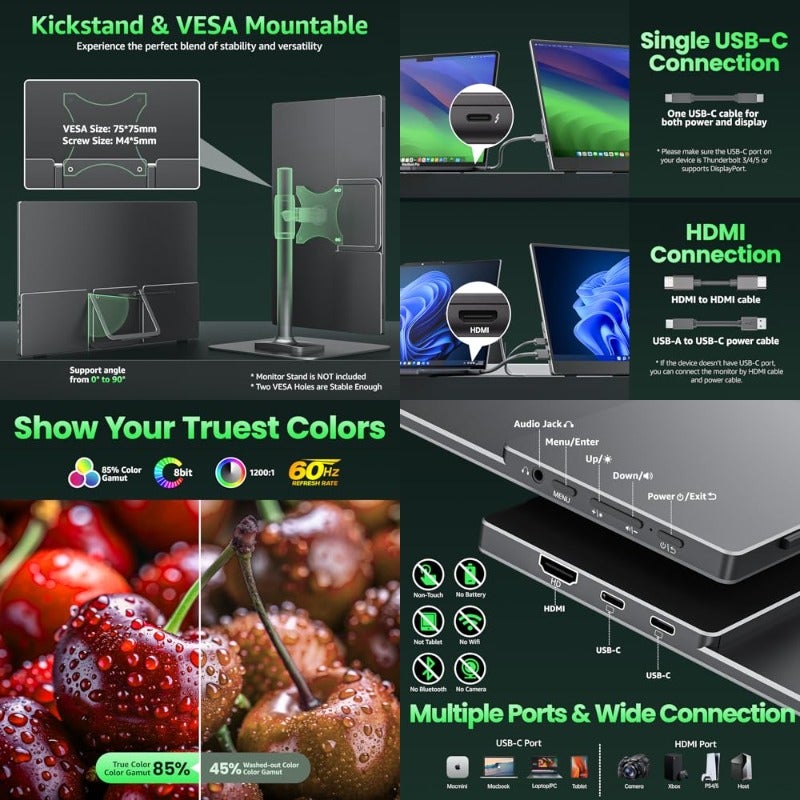 كوكوبار Cocopar Portable Monitor 15 6 15.6 inch