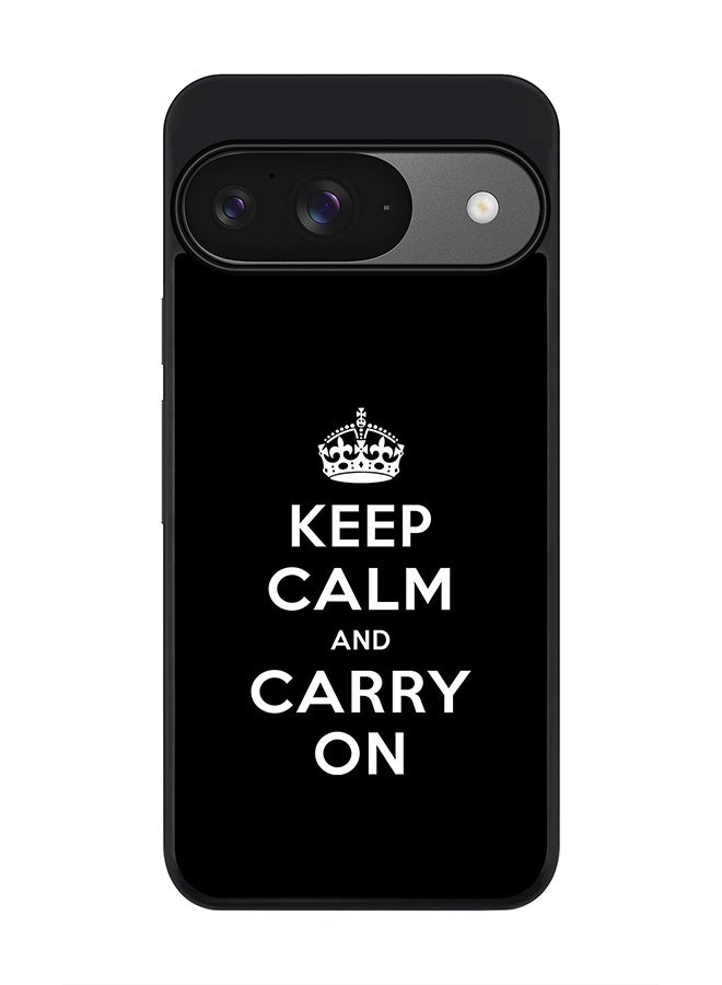 Stylizedd For Google Pixel 9 Case,Slim fit Camera Protection, Shockproof Thin Phone cover - Keep calm and carry on - Image 1
