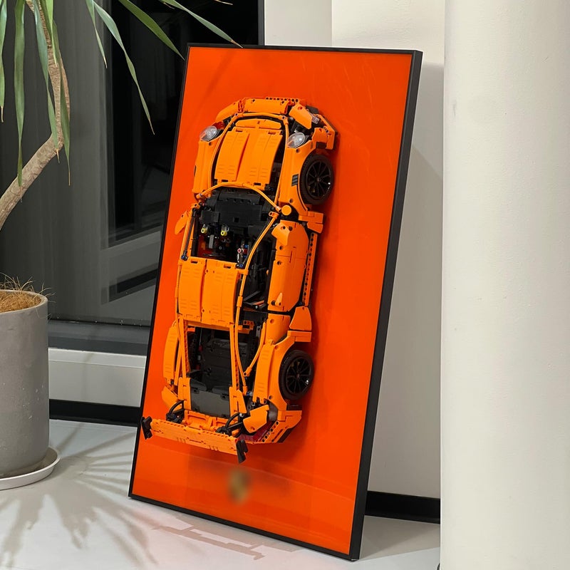 iLuane iLuane Display Wallboard for Lego Technic 42056 Porsche 911 GT3 RS Building Kit Adult Collectibles Wall Mount Home or Office Dcor No Car Included 