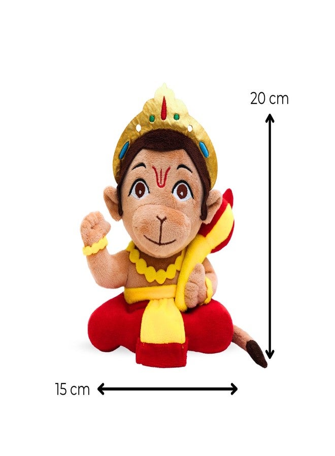 Panda's Box Mantra Chanting Baby Hanuman | Interactive Musical Soft Stuffed Plush Toy | Non-Toxic, Safe| Best Birthday Gift for Newborn Kids (Boys, Girls) | Small - 20 CM - Image 2