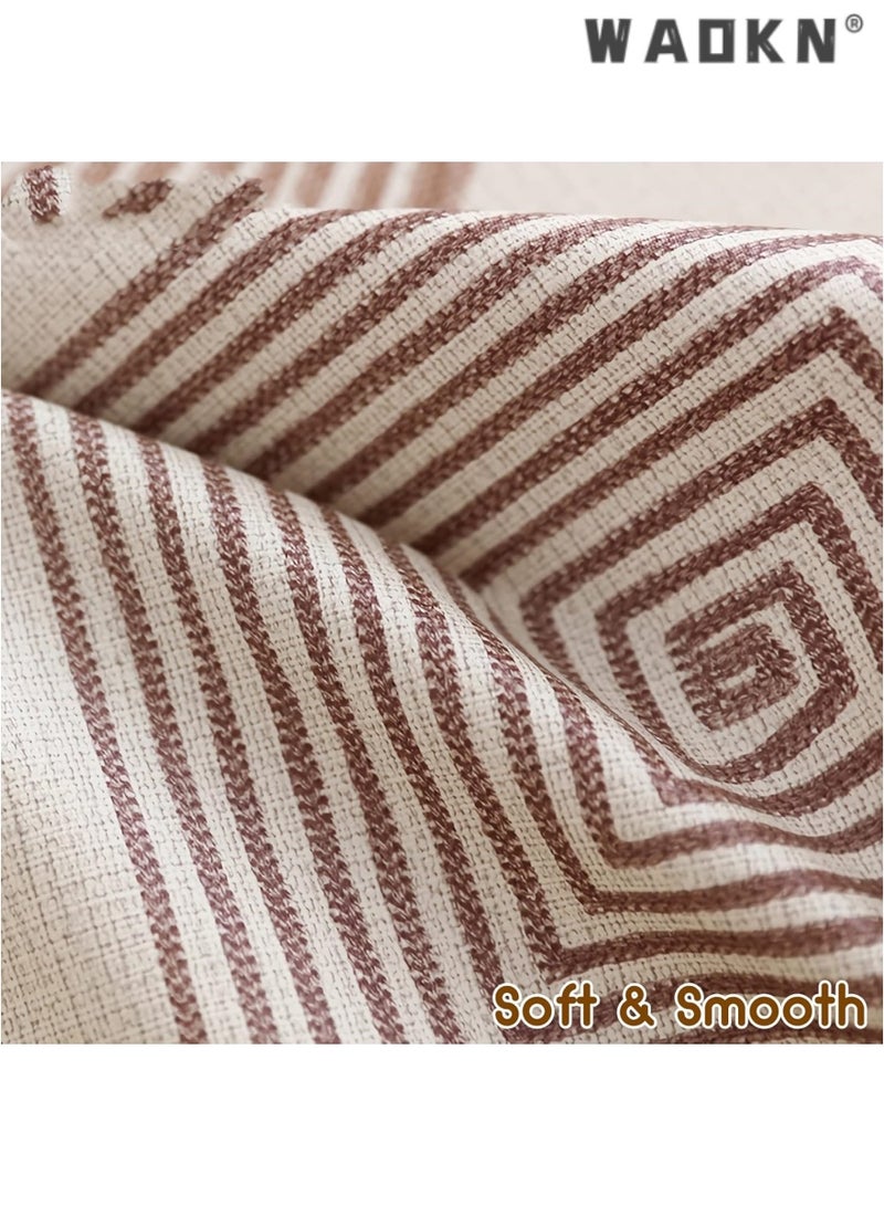 WAOKN Rectangle Waterproof Vinyl Tablecloth, 100 Oil Proof Spill Proof Dining Table Cover, Wipe Clean PVC for Summer Indoor and Outdoor Picnic - Image 3