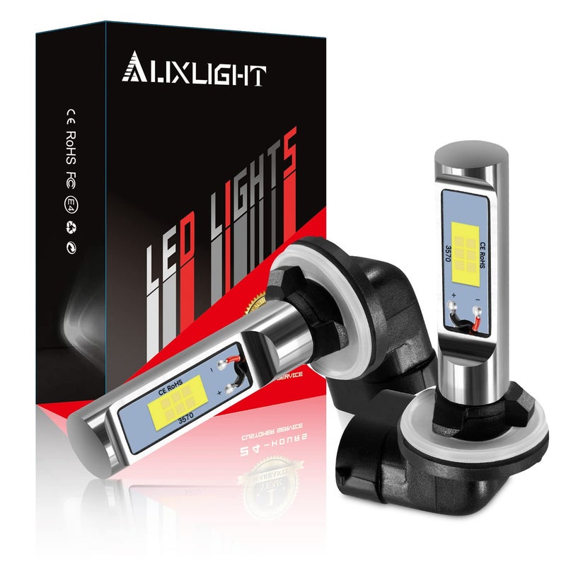 AUXLIGHT 881 LED Fog Light DRL Bulbs 3000 Lumens Extremely Bright 889 886 894 862 896 898 Bulbs Replacement for Cars Trucks 6000K Xenon White