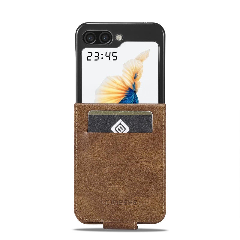 LC.IMEEKE For Samsung Galaxy Z Flip7 5G Rfid Anti-Theft Leather Phone Case(Brown) - Image 4