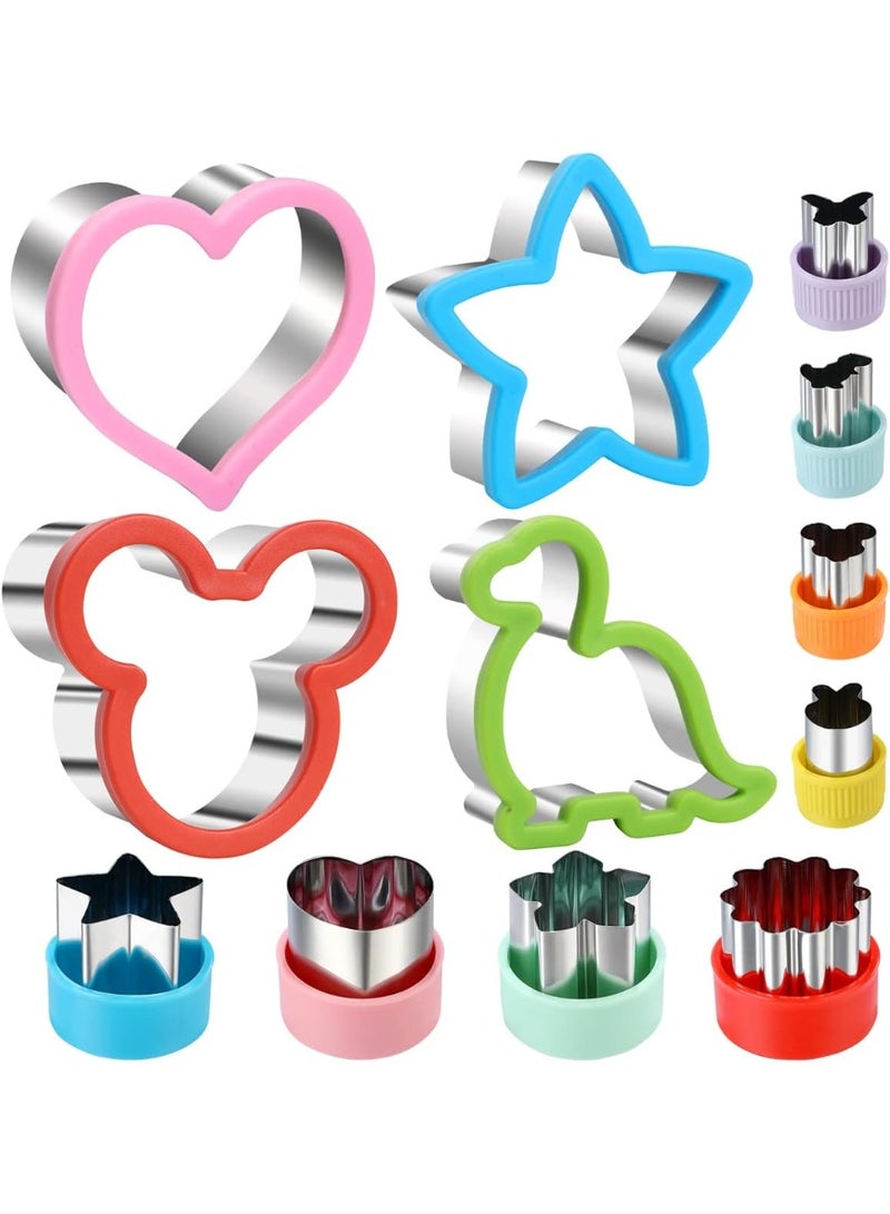 Sandwich Cookie Cutters Set, Dinosaur,Heart,Star,Mouse,Sandwich Knife Cookie Knife Vegetable Cutter Food Grade Cookie Mould.(12Pcs) - Image 2