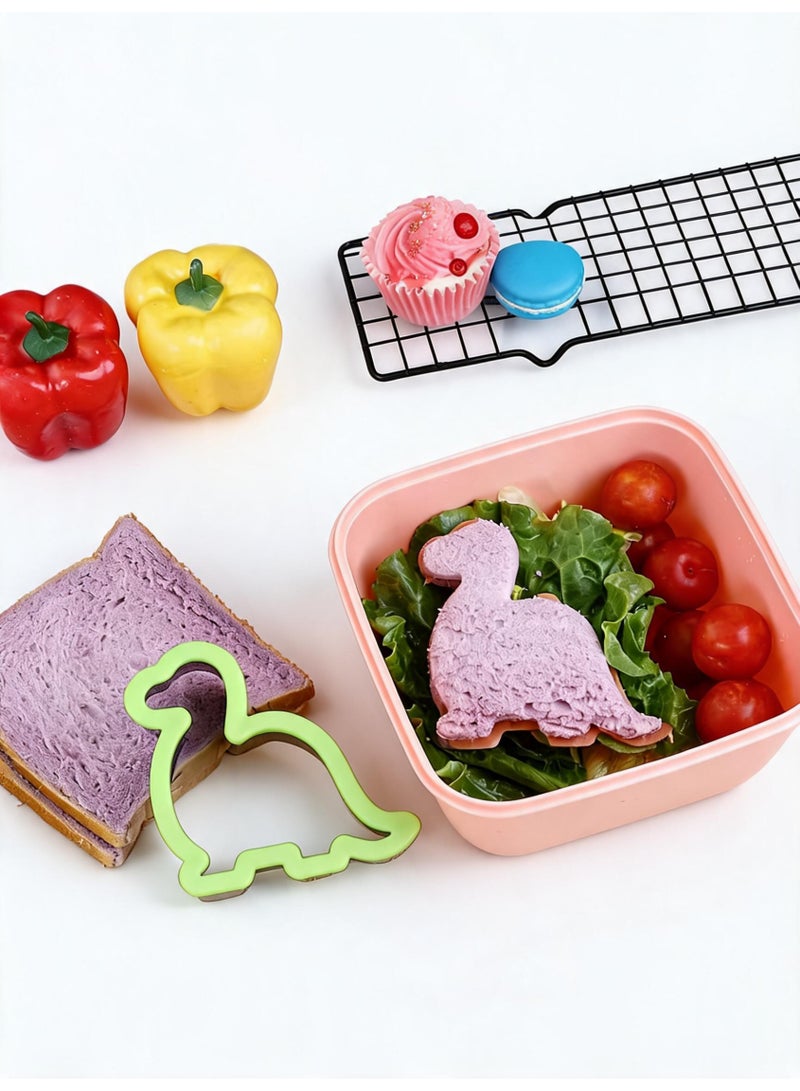 Sandwich Cookie Cutters Set, Dinosaur,Heart,Star,Mouse,Sandwich Knife Cookie Knife Vegetable Cutter Food Grade Cookie Mould.(12Pcs) - Image 3
