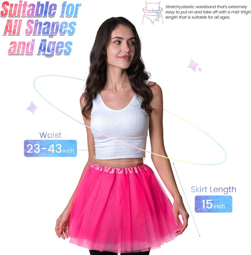 Simplicity Women's Adult Classic Elastic 3 or 4 Layered Tulle Tutu Skirt - Image 2