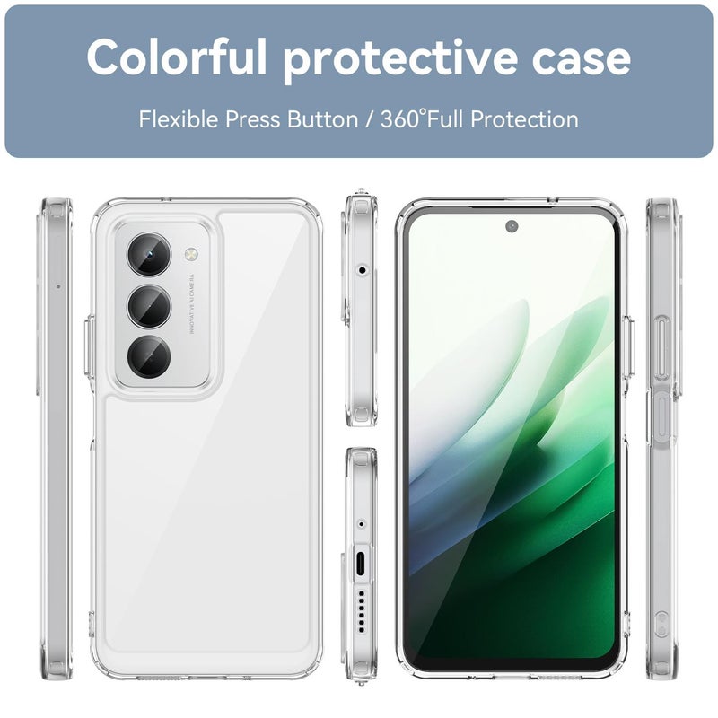 erorex For Redmi 15 5G Global / 15 4G SEA Colorful Series Acrylic Hybrid TPU Phone Case(Transparent) - Image 2